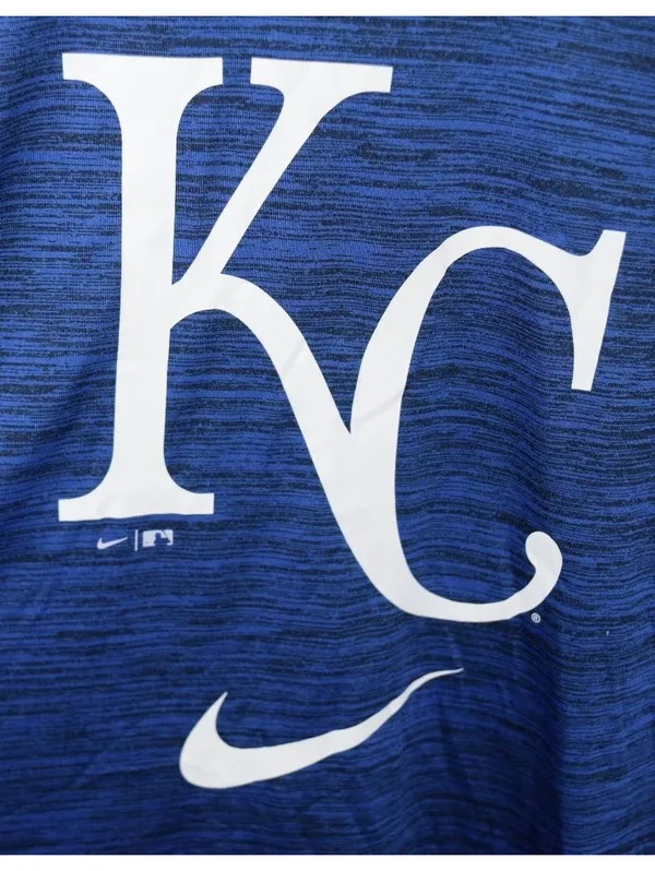 Nike Dri-Fit Kansas City Royals KC Blue Space Dye T-Shirt Short Sleeve - Image 4