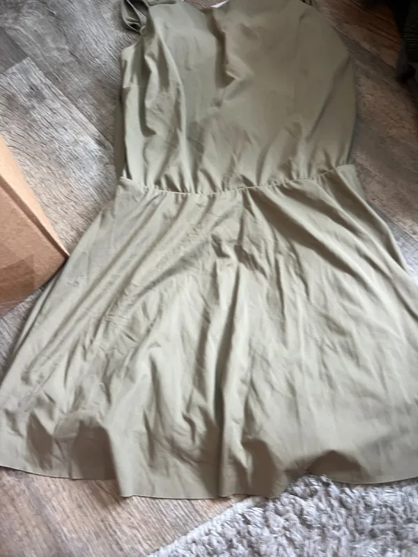 NWT Halara size L, draped backless, g-hook, 2-in-1 side pocket mini dress - Image 4