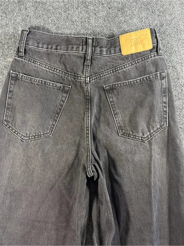 BDG Urban Outfitters Women's Boyfriend Wide-Leg Relaxed Black Denim Jeans 26x32 - Image 3