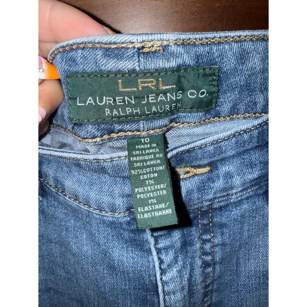 Lauren Ralph Lauren Womens High Rise Straight Leg Blue Jeans Medium Wash Size 10 - Image 3