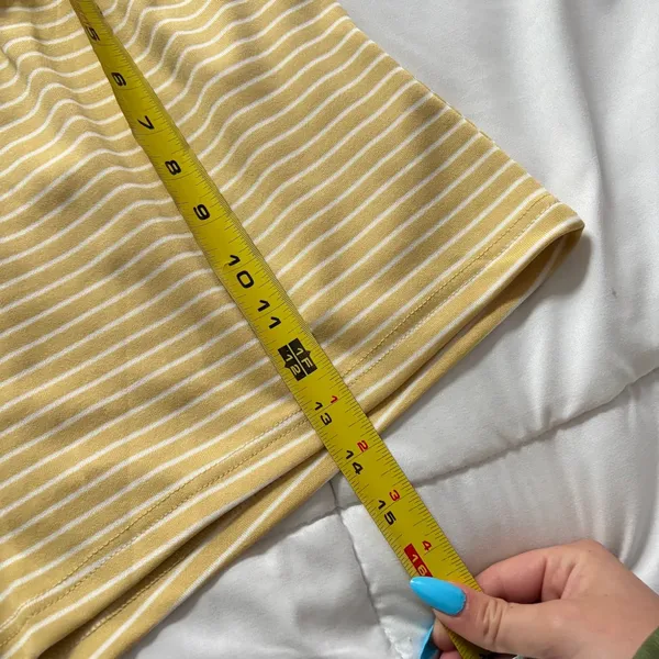 NWT Annie Wear Yellow Striped Lounge‎ Shorts Womens Small Sleep Pjs - Image 5
