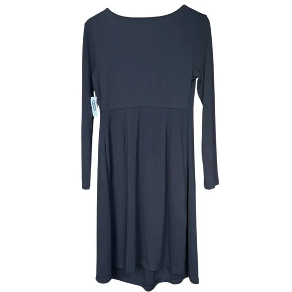 NWT Old Navy Maternity Black Crepe Fit & Flare Dress Sz M‎ - Image 3