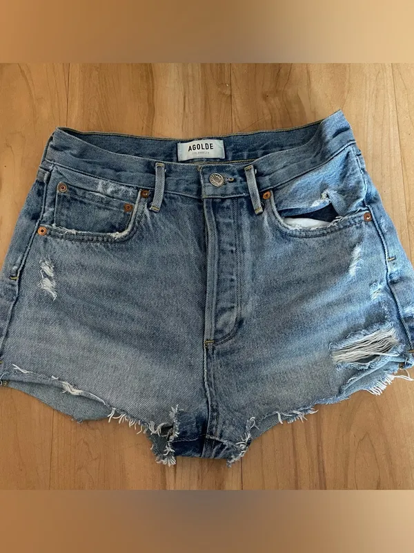 Agolde Jaden Jean Shorts size 27 vacation Preppy - Image 2
