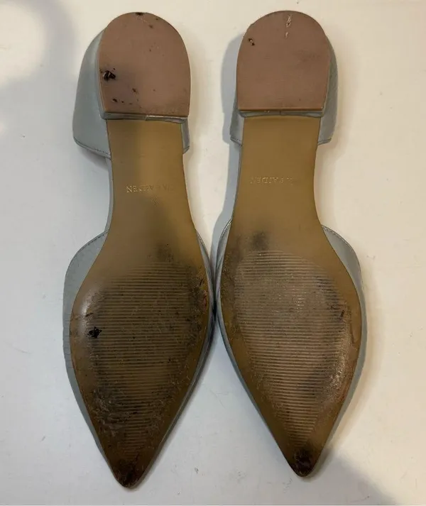 Ava & Aiden Light Gray Snake Print D’orsay Pointy Toe Flats 10 - Image 7