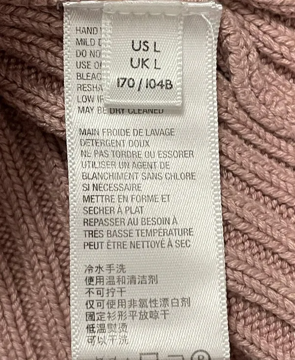 Free People Rose Pink Cropped Plunging VNeck Sweater Size Large - Image 10