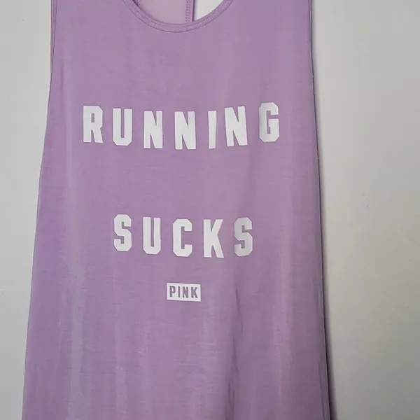 PINK - Victoria's Secret NWT razor back purple tank top running sucks size Medium - Image 2