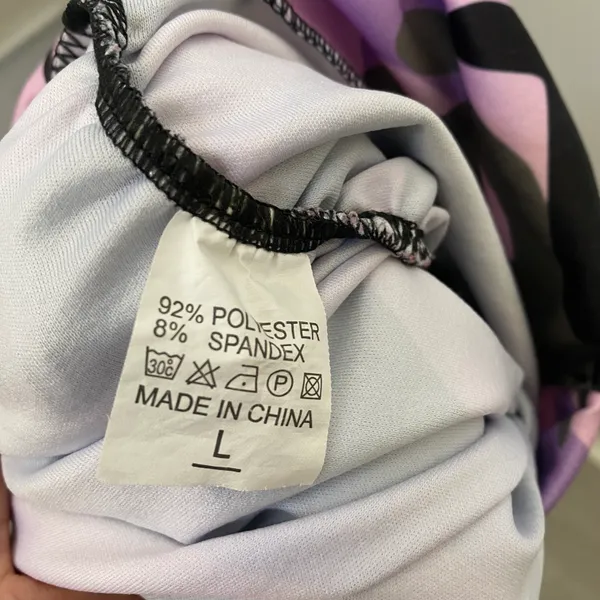 Stretchy Workout Leggings Pink Size L - Image 8