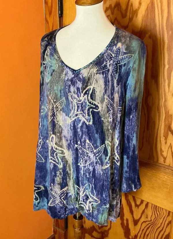 Charlie Paige Boho hippie chic tie dye stars tunic - Image 7