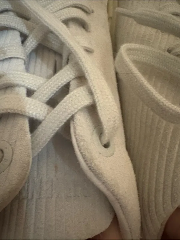 Birkenstock Bend Low Suede Embossed Sneakers in Corduroy Antique White - Image 8