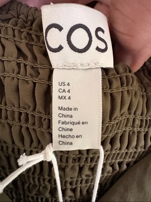 NWT COS Sweetheart Neckline Dress Green Size 4 - Image 5