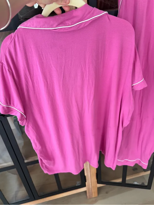 Ann Taylor LOFT Pajamas set modal Sleep Notch Collar Capri pants short sleeve - Image 4