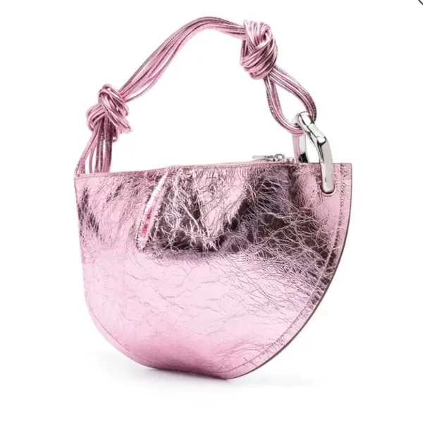 NWOT Cult Gaia Estrella metallic tote bag Cameo Pink - Image 3