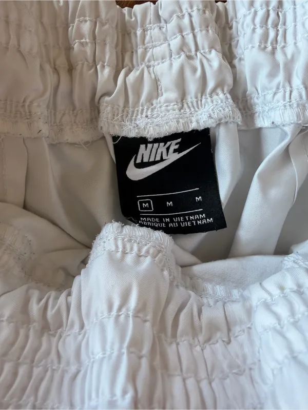 Nike White Athletic Shorts Womens Medium Swoosh Lounge Running Shorts - Image 3