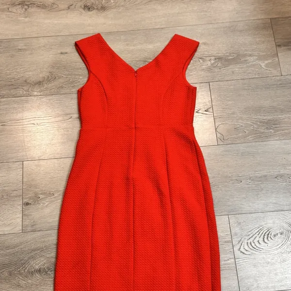 Anthropologie Maeve Button Down Quilted Red Dress‎ Size XS Xsmall Petite Women - Image 4