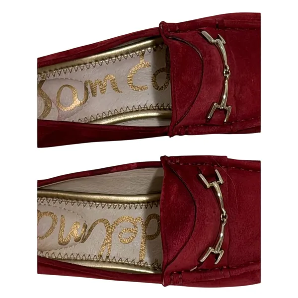 Sam Edelman Loraine Crimson/Scarlet Red Suede Bit Loafers| 6 - Image 5