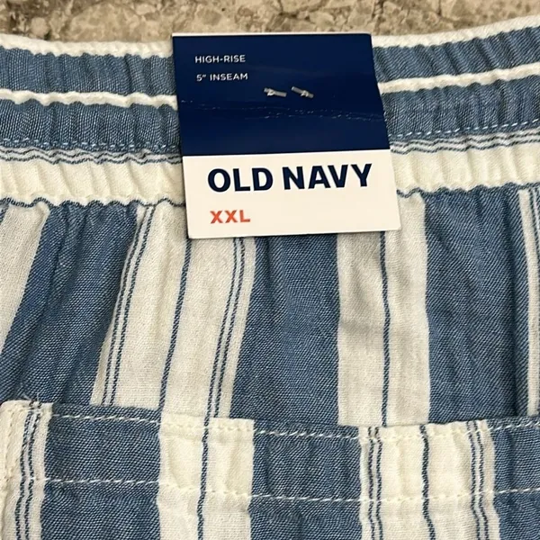 Old Navy High Waisted Textured Pull On Cotton Shorts 5” NEW Size XXL - Image 9