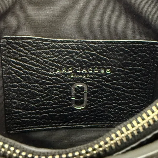 MARC JACOBS Mini T Tote Stud Black Pebbled Leather Crossbody Bag NO STRAP - Image 14