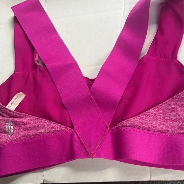NWOT FP Movement by Free People Just Breathe Sports Bra in Hibiscus Pink Sz M - Image 10