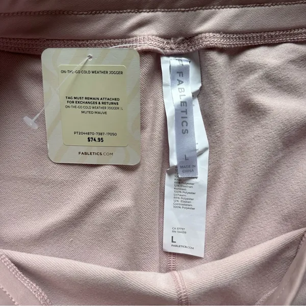 Fabletics On-The-Go Cold Weather Pink Jogger BNWT - Image 5