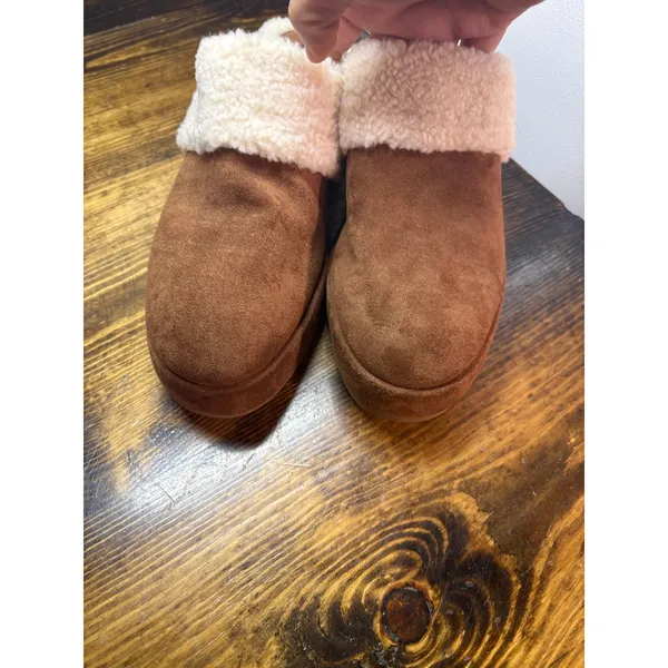 Time And Tru Brown Fur Lined Clogs Size 8‎ - Image 3