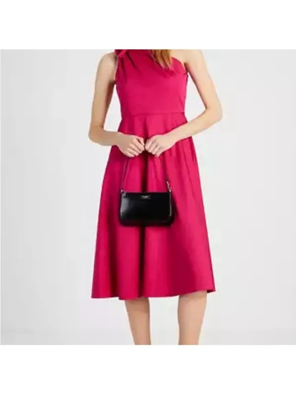 Kate Spade Poplin One-shoulder Sabrina Dress Color Rosa Plum Size 6 NEW - Image 5