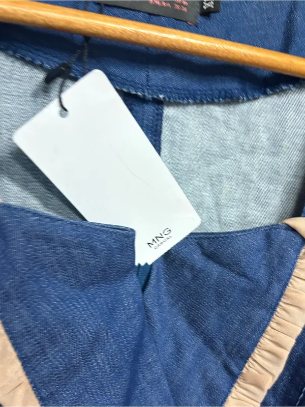 MNG Love To Lounge Denim blouse size xl - Image 5