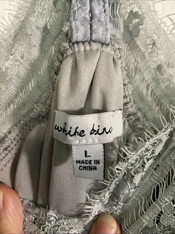 white birch Grey Lace-Trim Floral Cami - Image 2