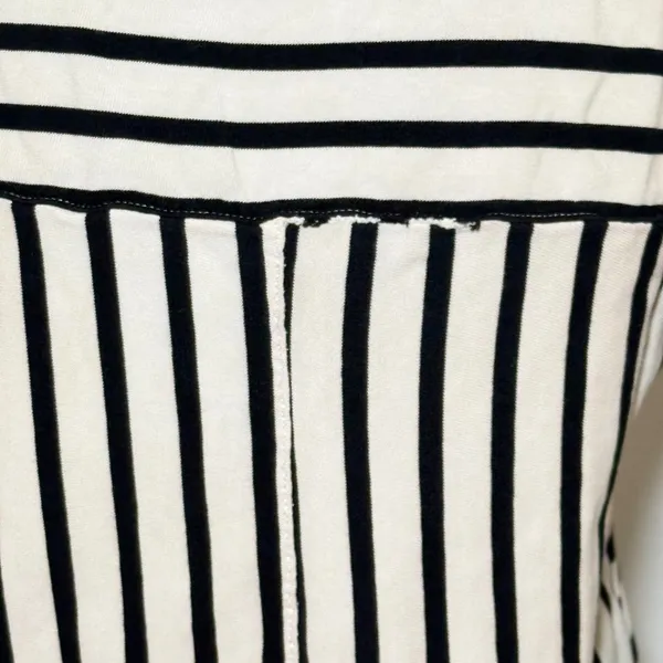 Madewell Black White Mixed Stripe Size Medium Casual Minimalist - Image 3