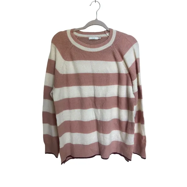 Lush Clothing Nordstrom‎ Mauve Cream Long Sleeve Sweater Size Medium New without Tags - Image 3