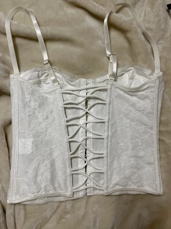 Corset Top White Size XS - Image 5
