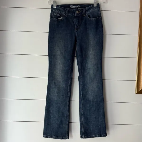 Wrangler Blue Boot Cut Jeans Classic Style Sz 7X32 - Image 2