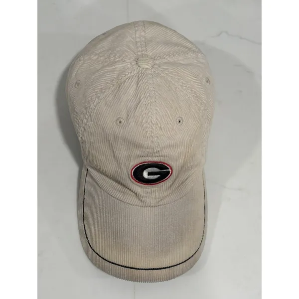Nike Georgia Bulldogs Team Hat Cap Womens Corduroy Cream Tan Beige Adjustable - Image 5