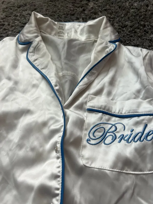 Lulu's white lare satin bride top - Image 8
