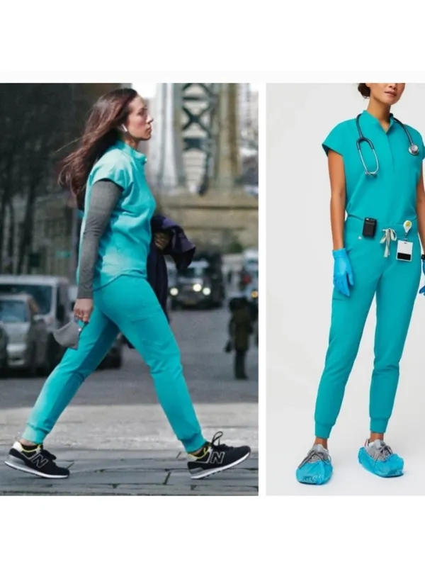 LIMITED EDITION Figs Zamora Joggers Teal - Image 2