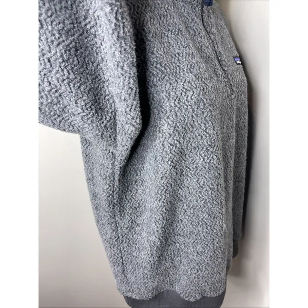 Patagonia Woolyester Fleece Pullover Women's Large Gray 1/4 Zip - Image 6