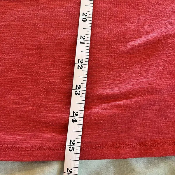 L.L Bean Women’s M Pullover Crew Neck Short Sleeve T Shirts Red And Green - Image 5
