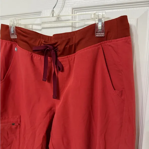FIGS Clay red‎ Zamora large petite Jogger Scrub Pants - Image 4