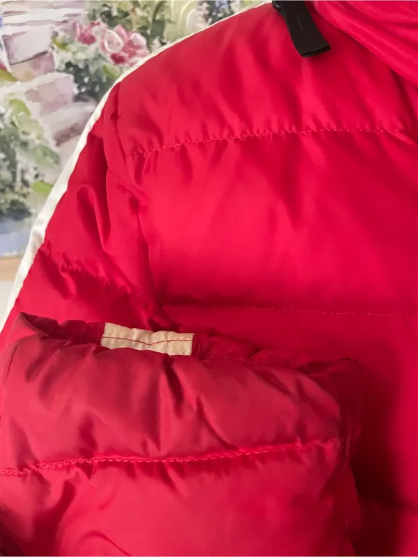 BOGNER FIRE + ICE Down Puffer Ski Jacket Red White Stripe Medium US 8 - Image 8
