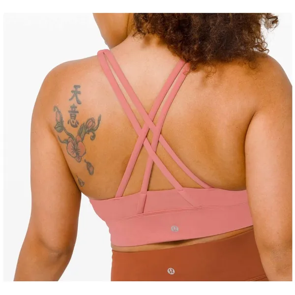 Lululemon Energy Bra High Neck Long Line Tough Brier Rose Pink 12 - Image 2