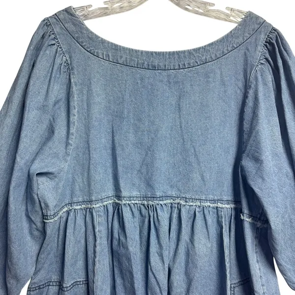 Get Obsessed Cotton Denim Mini Dress- Women's Size Medium - Image 5