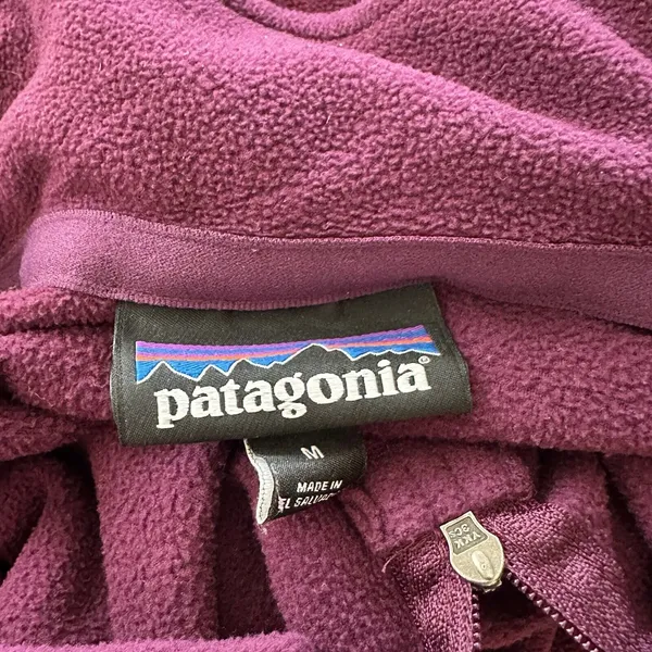 Patagonia Micro D 1/4 zip pullover fleece jacket in deep purple M - Image 3