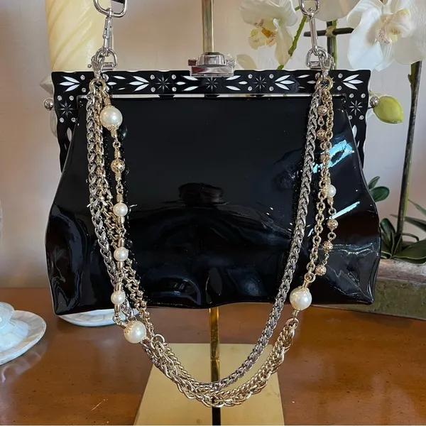 Dolce & Gabbana VANDA Crystal Beaded Bag Black NWOT - Image 3