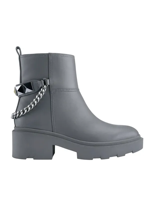 Marc Fisher Womens Waty Lug Sole Chelsea Booties Boots Siz 7.5 Gray Chain Grunge - Image 2
