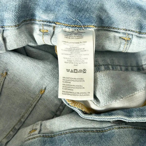 Maeve Anthropologie The Colette Crop Wide Leg High Rise Jeans Light Wash Size 31 - Image 7