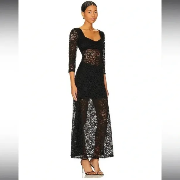NWOT free people Adored Maxi in Black dress - Image 2