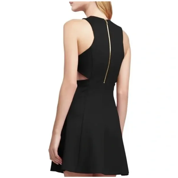 Amanda Uprichard Black Cutout Mini Dress - Image 2