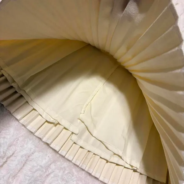 Cream pleated mini skirt Tan Size M - Image 4