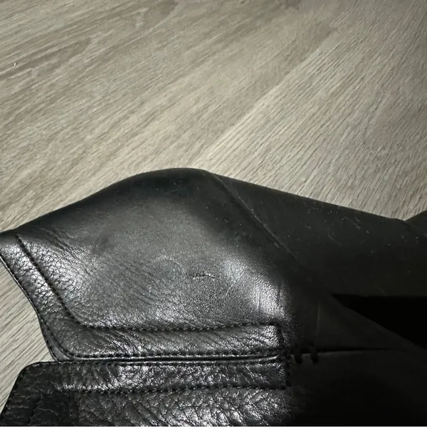 Dolce Vita DV Black‎ Leather Side Zip Block Heeled Booties Size 9 - Image 10