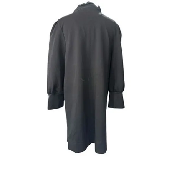 Tuckernuck Pomander Place Black Charlotte Terry Ruffle Collar Shirt Dress Medium - Image 5