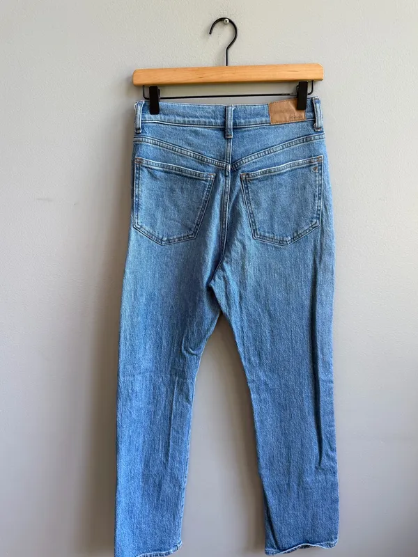 Madewell The '90s Straight Jean Medium Blue Wash Size 27 High Rise Jeans - Image 6